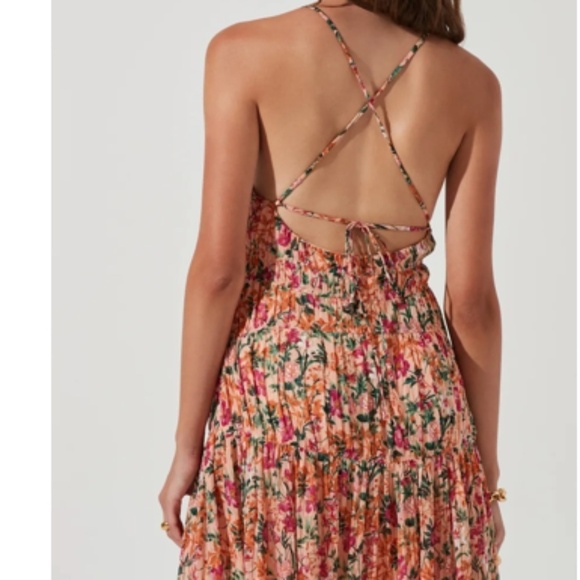 ANTHROPOLOGIE Floral Romantic Elegant Sexy Flowy Prom Wedding Maxi Dress - Picture 4 of 7